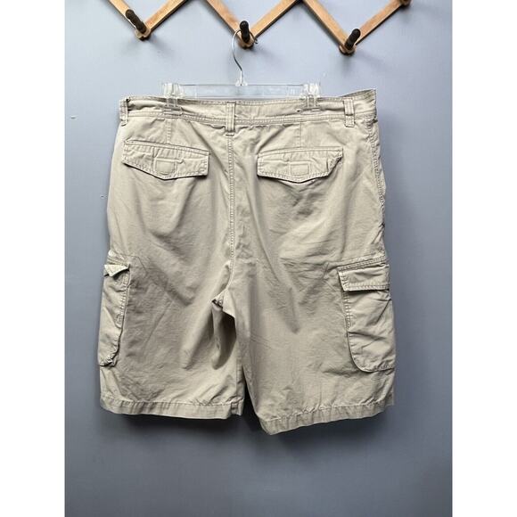EMERGENCY EXIT Cargo Shorts Mens 38 khaki rip stop Casual‎ Outdoors Tan - Picture 2 of 5